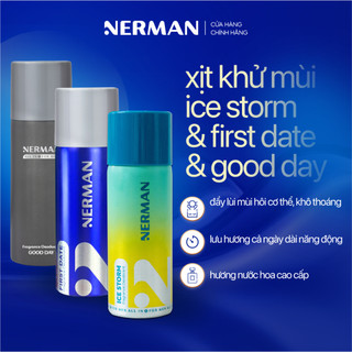[Y388] Xịt khử mùi nam giới NERMAN - Hương nước hoa Good Day, First Date, Ice Storm 100ml