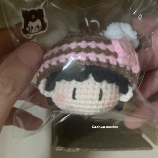 móc khoá len baekhyun exo đội mũ mèo ngôi sao | sản phẩm thủ công |