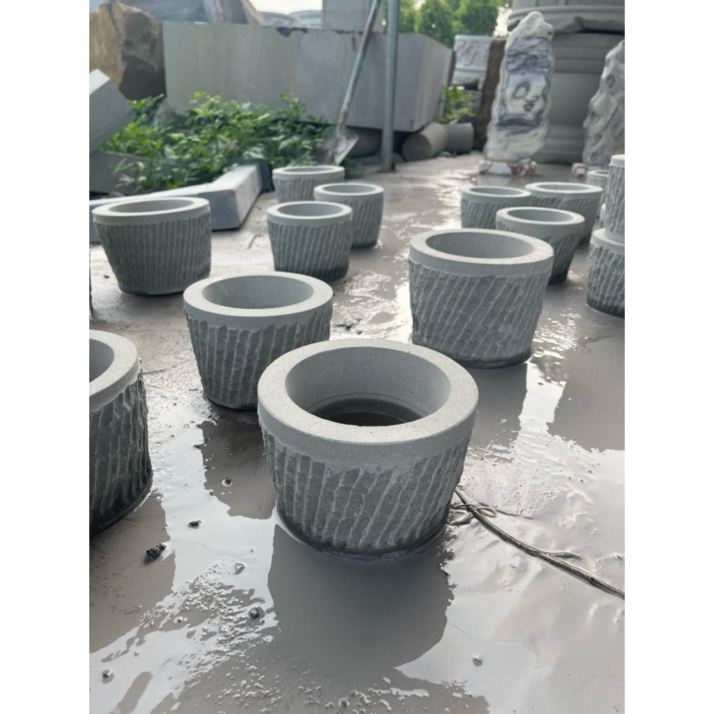 Cối Đá tự Nhiên Nguyên Khối Đường Kính 24 cao 17cm