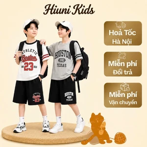 Bộ Đồ Bé Trai Cộc Tay Cotton 100% Quần Cotton Form Rộng Style Hàn Mặc Mát Size 18-55kg B2