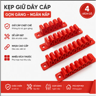 Kẹp cố định dây cáp sạc, tai nghe,Giá đỡ Dây điện đa năng,  làm gọn bàn làm việc ( Mua 5 Tặng 1 )
