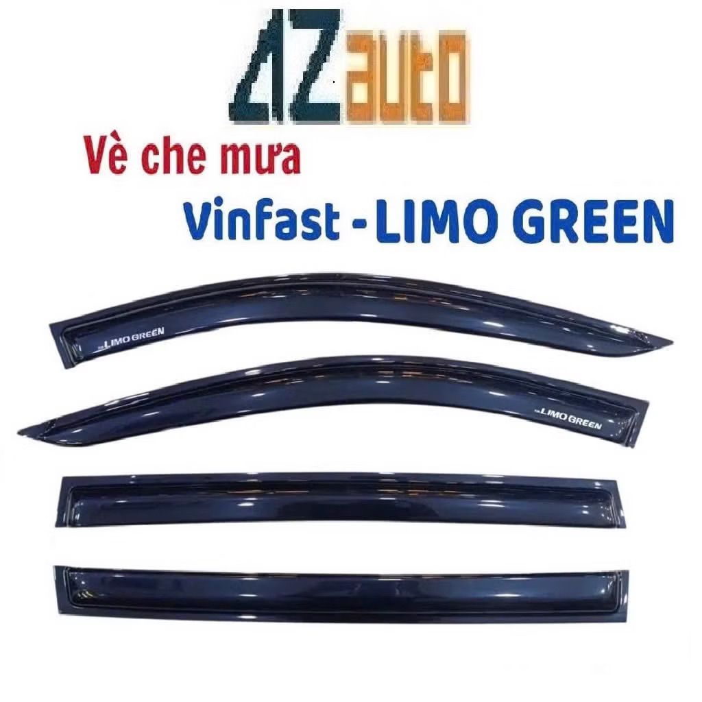 Vè che mưa xe Vinfast limo green / VF MPV7 (Chữ Limo green) nhựa đen 4 chi tiết cao cấp