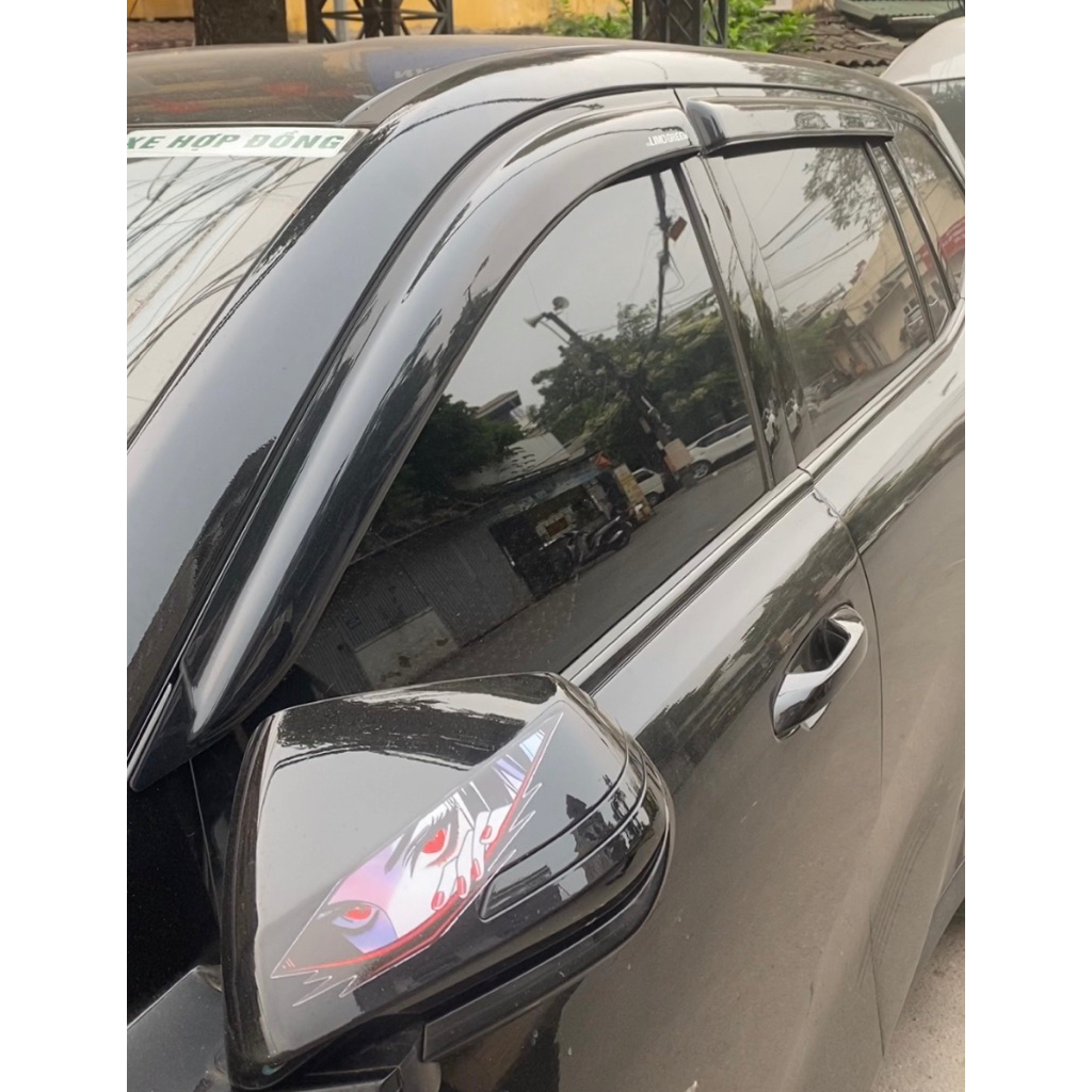 Vè che mưa xe Vinfast limo green / VF MPV7 (Chữ Limo green) nhựa đen 4 chi tiết cao cấp
