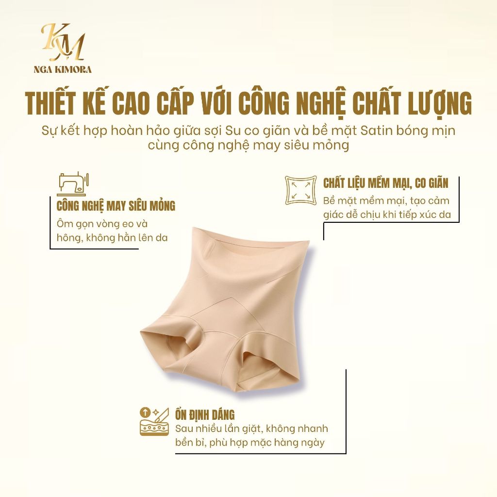CC- Quần lót định hình nữ cao cấp – Gen bụng,  nâng mông, ôm dáng che phủ toàn bộ hông, không đường may, không quận