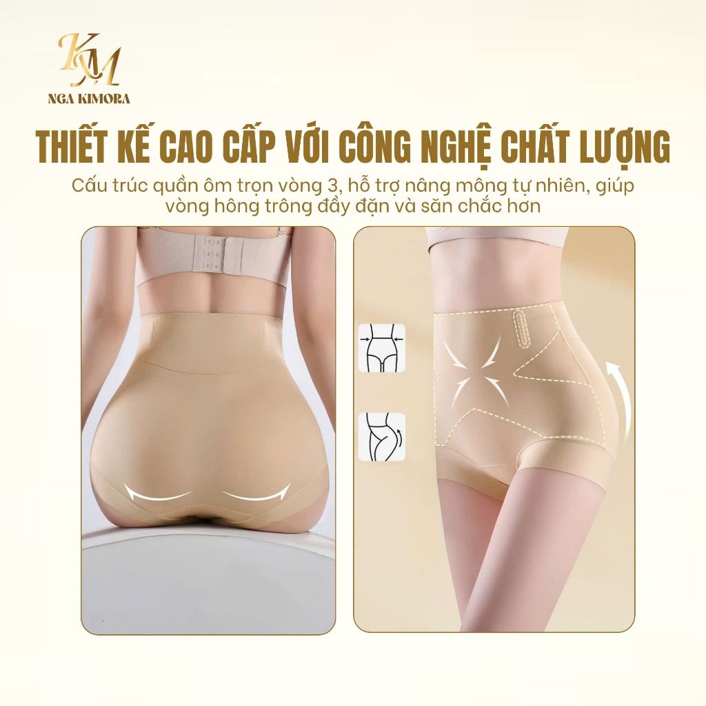 CC- Quần lót định hình nữ cao cấp – Gen bụng,  nâng mông, ôm dáng che phủ toàn bộ hông, không đường may, không quận
