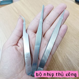 Bộ 3 cây nhíp gắp làm mô hình, nhíp gắp sticker QNshop Handmade