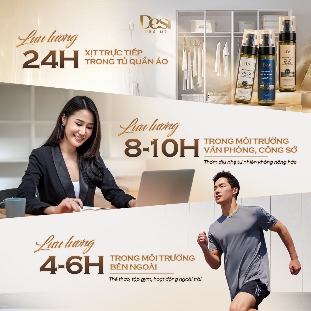 Nước Hoa Quần Áo Desi Hương Phong Sương Dung Tích 100ml, Xịt Thơm Quần Áo Lưu Hương Lâu 10H, An Toàn Cho Da