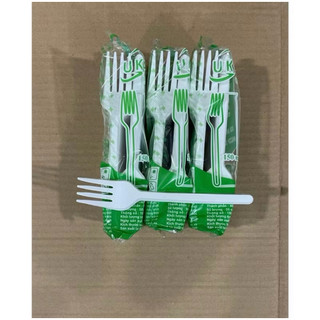 ( Loại 1 - Cao Cấp ) - Combo 50 Cái Nĩa Nhựa Trắng Cao Cấp 50C/ Túi Cứng Cáp
