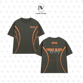 Áo Thun Unisex Lumi Wear E01 Form Boxy Nam Nữ - Áo Phông Cổ Tròn In 2 Mặt Vải Poly Cao Cấp Co Giãn