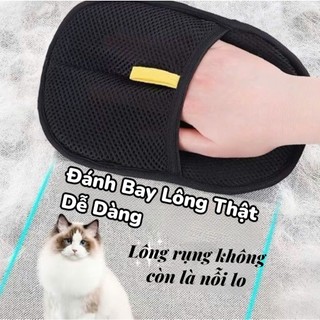 Găng Tay Hút Lông Thú Cưng Tĩnh Điện | Loại Bỏ Lông Mèo Chó Trên Quần Áo Sofa Thảm Ga Tái Sử Dụng