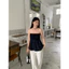WGWE | Áo ống quây ren móc phối nơ, dáng bí sexy – W9577#
