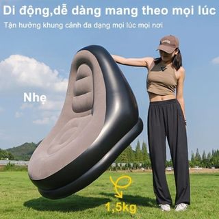 Ghế lười hơi,Ghế hơi Tựa Lưng,sofa hơi Bọc Nhung Mềm Mại