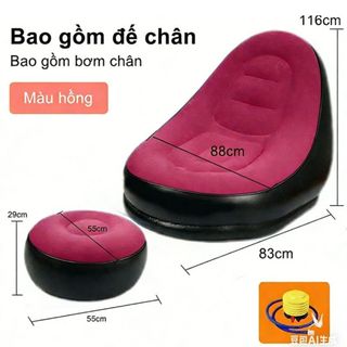 Ghế lười hơi,Ghế hơi Tựa Lưng,sofa hơi Bọc Nhung Mềm Mại