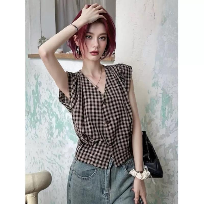 HT35. Áo sơ mi kẻ tay rơi. Size 40-70kg. Áo chất thô kẻ mềm mặc mát. Kiểu dáng áo trẻ, thời trang