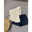WGWE | Áo lệch vai viền bèo, dáng ôm croptop phong cách cá tính – W9396#