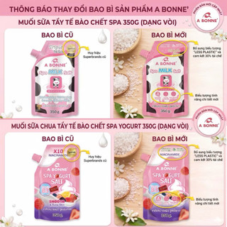 Combo 3 Túi Muối Tắm Tẩy Tế Bào Chết Cơ Thể Làm Sáng & Mềm Mịn Da A Bonne (350g x3)