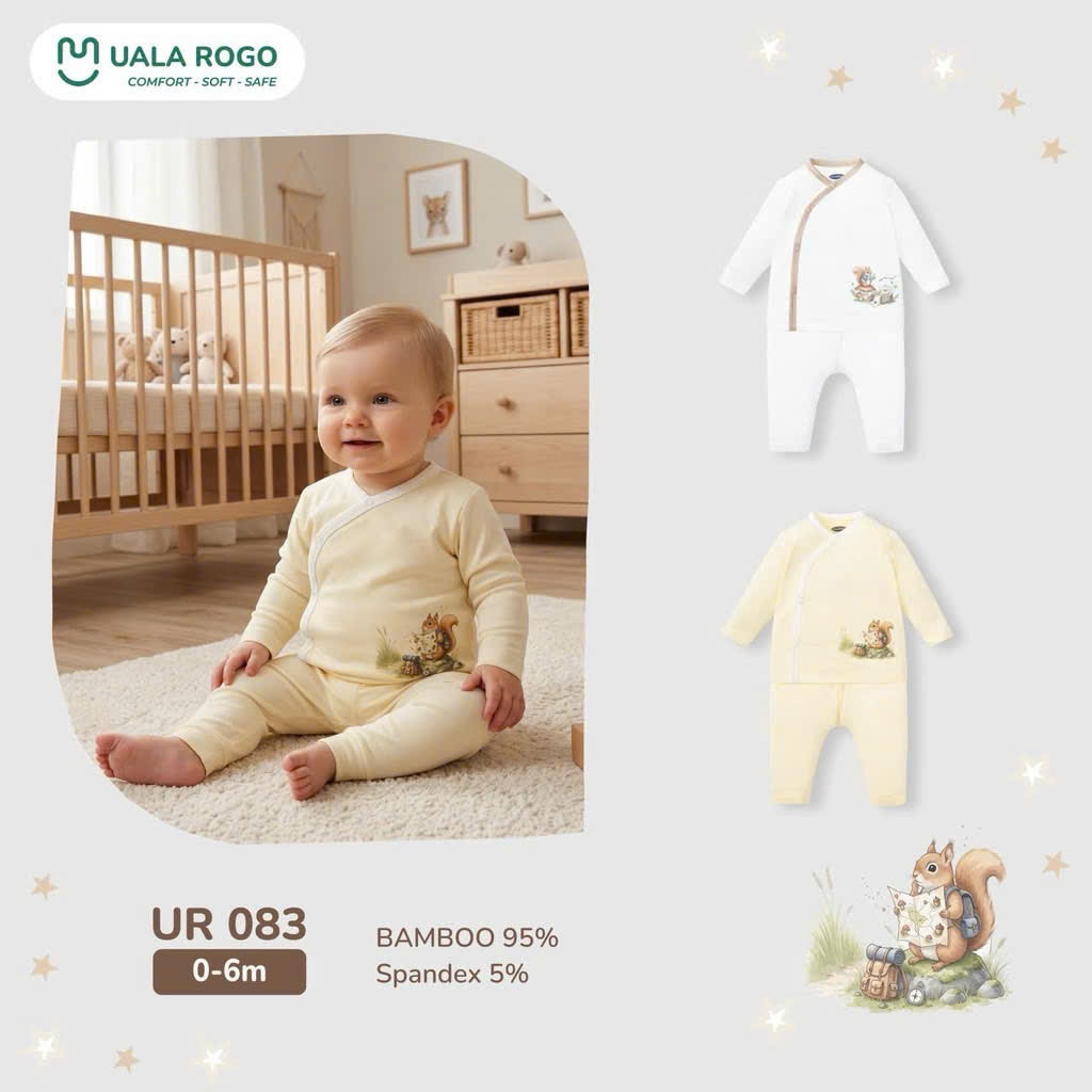 (3-9kg) Bộ Dài Tay Sơ Sinh Mỏng Uala UR2187 UR3716 UR2147 UR3717 UR3718 UR3878 UR501 UR495 UR083 UR525 UR046