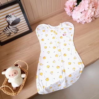 Nhộng chũn cao cấp Bunnybaby chất cotton lụa mềm mịn chống giật mình cho bé 3-6kg