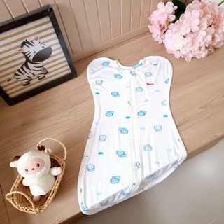 Nhộng chũn cao cấp Bunnybaby chất cotton lụa mềm mịn chống giật mình cho bé 3-6kg