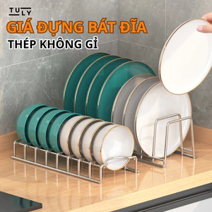 Giá Inox Úp Tô, Bát, Đĩa, Đũa Ráo Nước INOX chống gỉ tiết kiệm diện tích gọn gàng tiện lợi TuLy