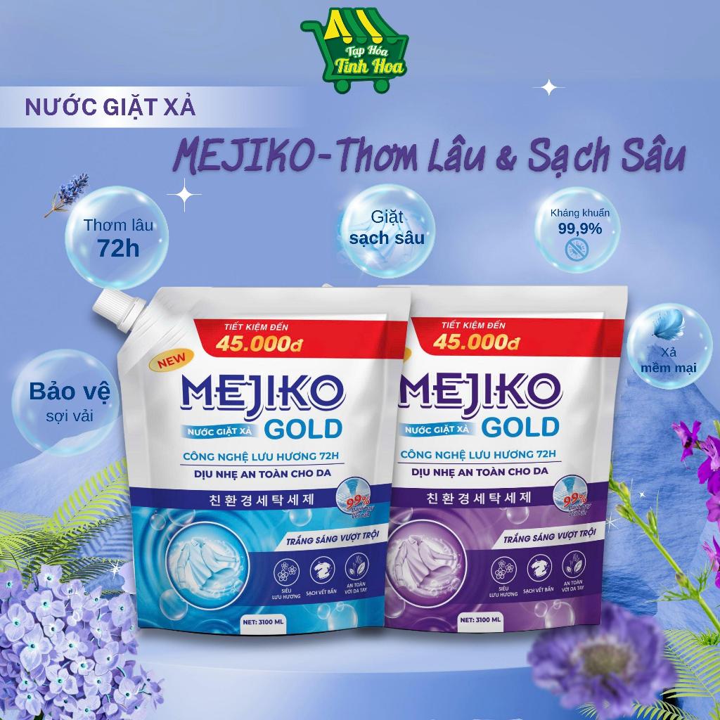 [ MUA 1 TẶNG 1 ] Nước Giặt Xả MEJIKO GOLD 3100ml Sạch Vết Bẩn, Dịu Nhẹ , Tiết Kiệm Cho Gia Đình