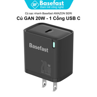Bộ Sạc Nhanh 20W Basefast B26 Củ Sạc PD 20W Kèm Cáp Sạc Bọc Dù Bền Cho 8 Plus/Xs/11/12/13/14 Pro