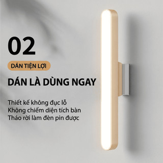 Đèn Học LED Proki 32CM Xoay 80° Bảo Vệ Mắt Chống Cận Sạc Pin Tích Điện USB 3 Chế Độ Sáng Gắn Tường Đèn Làm Việc Máy Tính