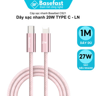 Cáp Sạc Nhanh 20W Basefast Bọc Dù Dài 1/2M Type-C-Thiết Bị Khác Cho Xr/Xs Max/11/12/13/14 Pro Max