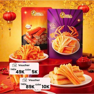 Combo 10/20/30 gói thanh cua ăn liền - Snack ăn vặt healthy giàu protein ít béo - ăn chơi, xem phim, tụ tập