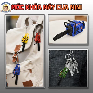 Móc Khóa Rút Dây Máy Cưa Mini Chainsaw - Đồ Chơi Móc Treo Chìa Khóa, Phụ Kiện Balo, Túi Sách Trang Trí Chất Liệu An Toàn