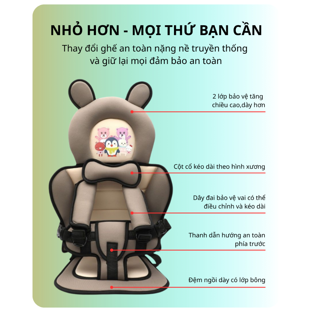{DN-101-102}Ghế Ngồi Ô Tô Cho Bé MYA KIDS Cho Trẻ Từ 6 Tháng Tuổi,Ghế An Toàn Cho Bé
