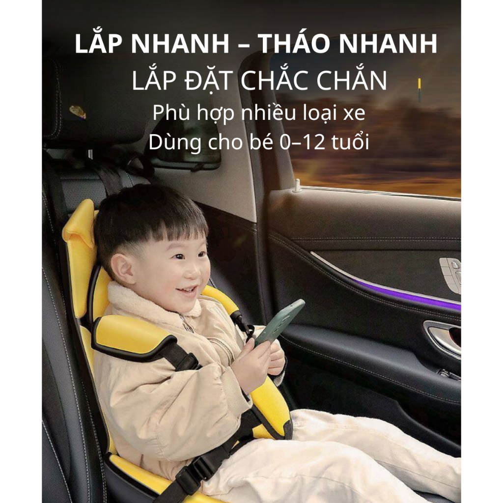 {DN-101-102}Ghế Ngồi Ô Tô Cho Bé MYA KIDS Cho Trẻ Từ 6 Tháng Tuổi,Ghế An Toàn Cho Bé