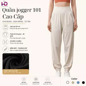 Quần jogger nữ, model: 99104.101 Tuấn HD, Tập Gym Yoga Chất Liệu Thun Poly Co Giãn Thoáng Khí