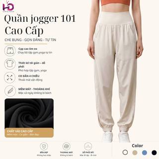 Quần jogger nữ, model: 99104.101 Tuấn HD, Tập Gym Yoga Chất Liệu Thun Poly Co Giãn Thoáng Khí