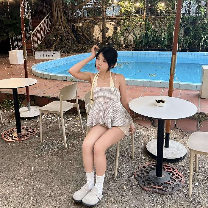 𝐒𝐨𝐥𝐞𝐢𝐥 𝐓𝐨𝐩 - Áo kiểu nữ, Áo 2 dây nữ thiết kế dáng bí phối nơ buộc cổ nhien.official NAS00041 | BigBuy360 - bigbuy360.vn