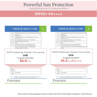 Kem chống nắng PESTLO nâng tone Niamin C Tone Up Sun SPF50+ PA++++ 4ml