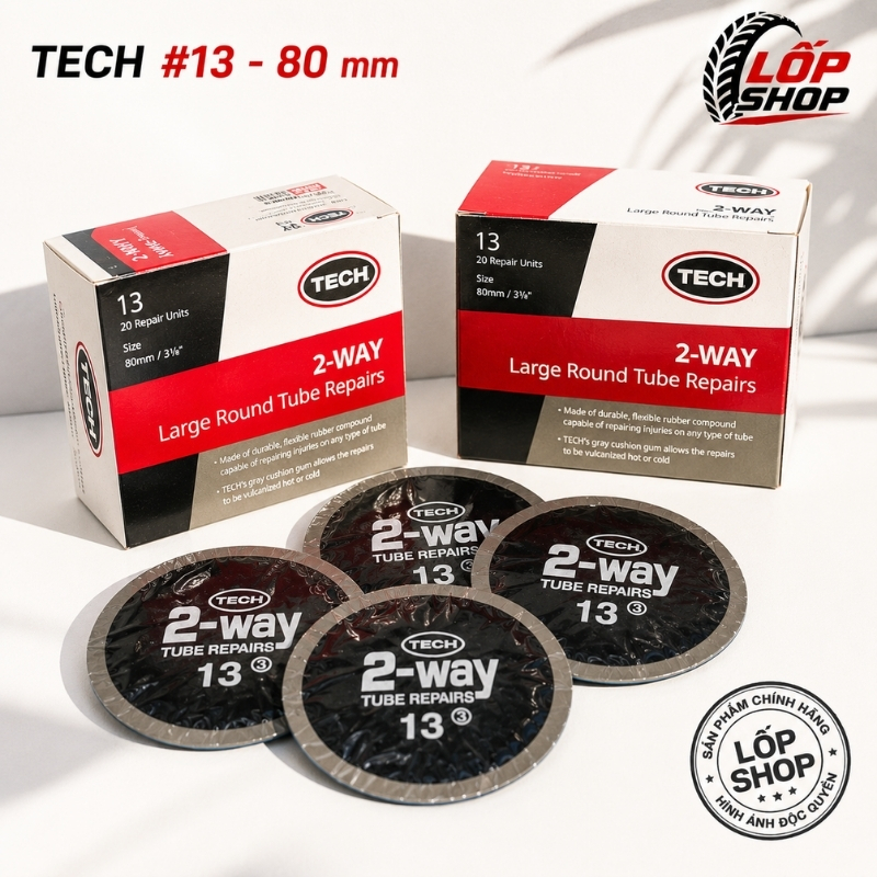 Miếng Vá TECH 2 WAY #13 - 80mm, Hàng Chính Hãng, Chuyên Vá Lốp Xe Tay ...