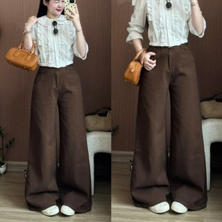 Quần Jeans Ống LOE rộng Quần Bò Ống Rộng màu nâu Choco cao cấp 7768 247Store