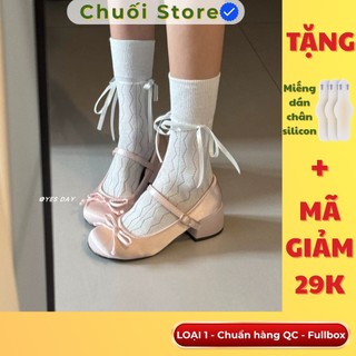 Giày lolita nữ da PU tổng hợp dệt vải đế cao su dễ mang thoải mái thuận tiện nữ tính