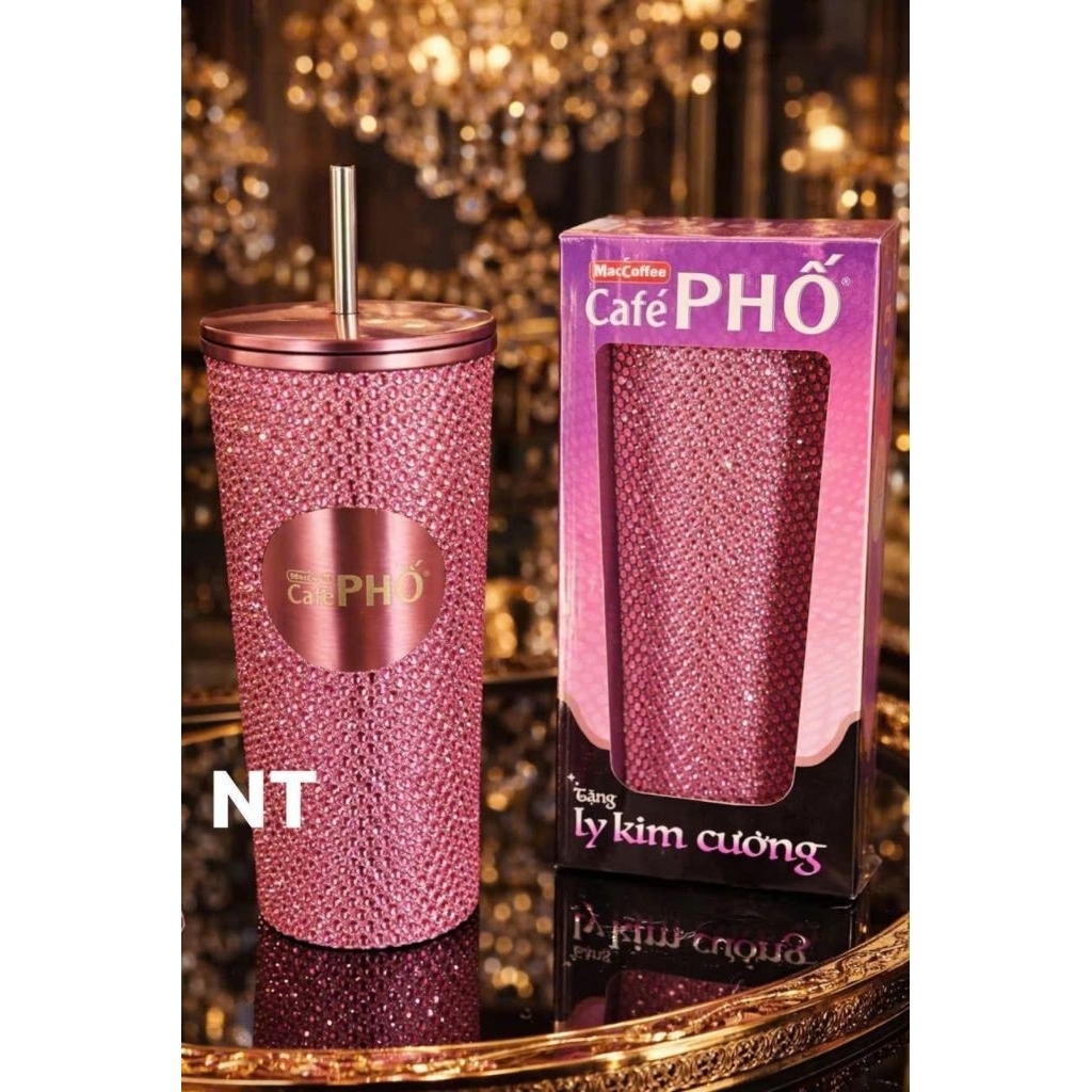 LY GIỮ NHIỆT KIM CƯƠNG 550ml Cafe Phố