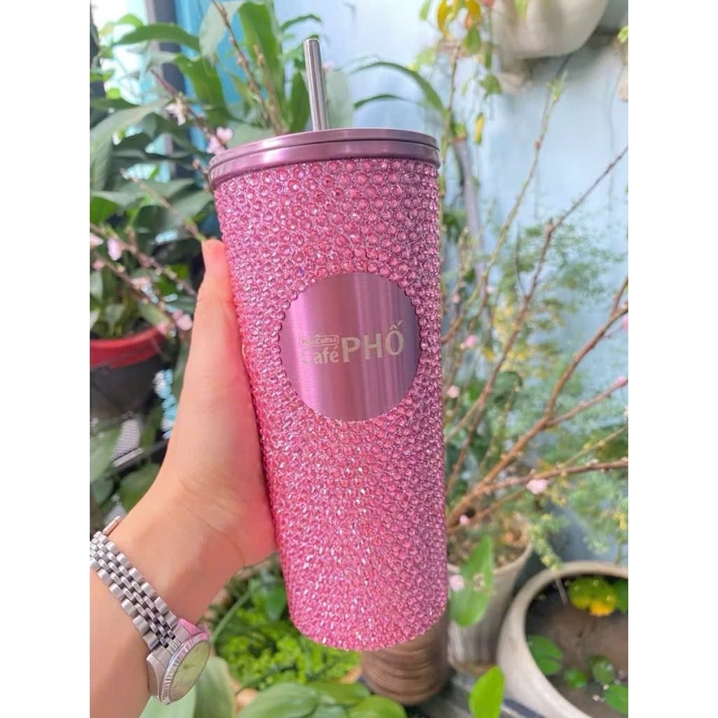 LY GIỮ NHIỆT KIM CƯƠNG 550ml Cafe Phố