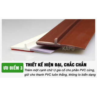 Thanh PVC chặn khe cửa Có 5 Màu Ron chặn khe hở 96cm đa năng, Nẹp dán chân cửa chống côn trùng-GD97