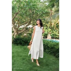 Đầm Maxi Nữ MY WAY Form Suông Lụa Trơn Mát Nhẹ Sang Trọng 3md11278