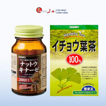 Combo Natto 2000 và Ginkgo hỗ trợ bổ não, phòng ngừa tai biến (Natto 2000 + Trà Ginkgo)