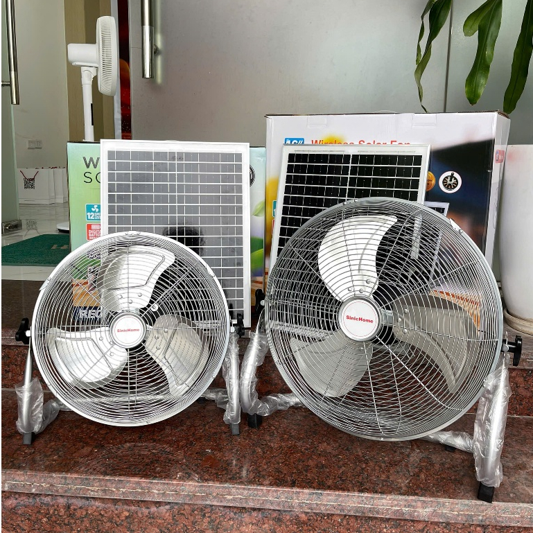 Quạt Năng Lượng Mặt Trời Tích Điện SinicHome Tốc Độ Gió Mạnh, Nhãn Năng Lượng 5 Sao, Sạc Được Điện Lưới
