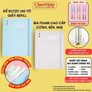 Sổ Còng B5 300 Trang Classmate, Bìa Foam Cứng Nhẹ Bền Còng Kim Loại, Thay Được Giấy Refill Đủ Loại Dòng Kẻ