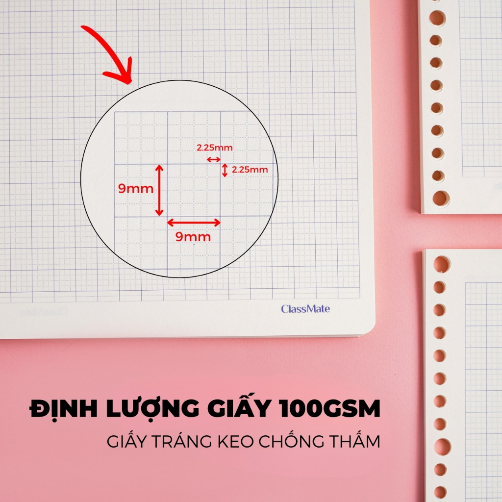 [Tặng 1 Bút] Sổ Còng Binder A5 B5 Chứa Được 150/200 Tờ Giấy Refill 100GSM Có Trang Keo Kẻ Ngang Caro Còng Kim Loại 2 Đầu