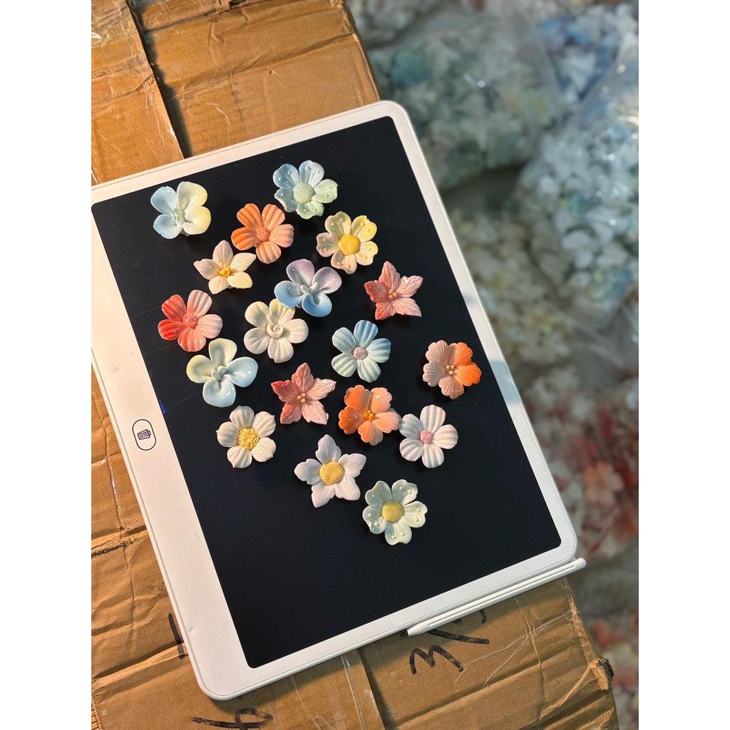 Set Hoa Gốm Sứ Mini Handmade Decor Bàn Học, Chụp Ảnh, Trang Trí Phòng Xinh