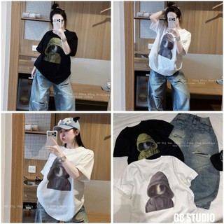 PHẠM THÙY SHOP: ÁO PHÔNG IN HÌNH CHÚ CHÓ ĐỘI MŨ NGẦU FORM OVERSIZE