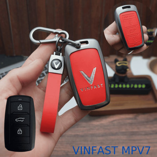 Ốp Chìa Khóa Xe VinFast MPV7,VF5,Limo green,Herio,Kim Loại Phối Da 2 Mặt Cao Cấp,, Full Bảo Vệ Remote Ô Tô Sang Trọng